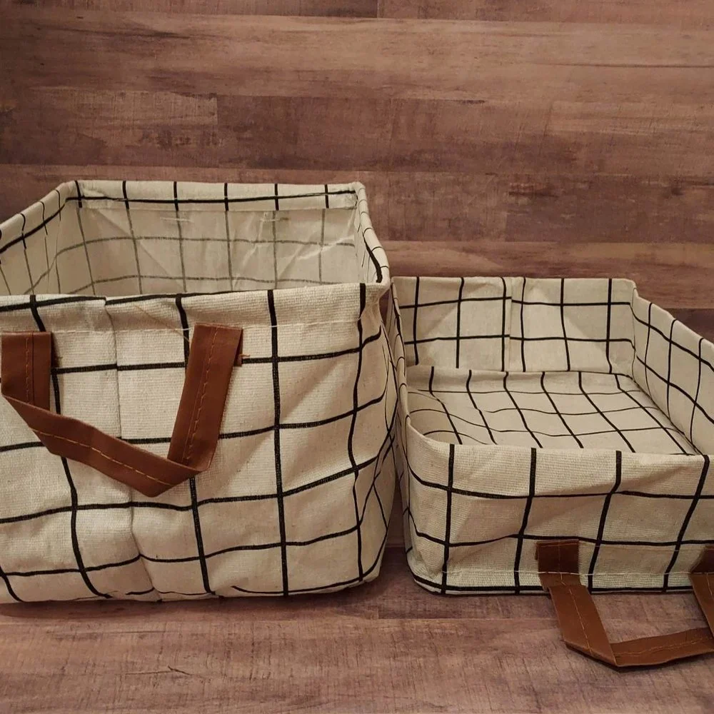 *1 DAY SALE* (3) Collapsible Foldable Sizeable Organization Storage Bins Baskets - Picture 4 of 16